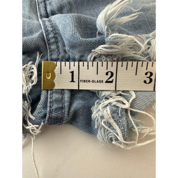 One Teaspoon Bandits Shorts Women Size 27 Distressed/Frayed Twisted Cuff Hem New - Picture 4 of 6